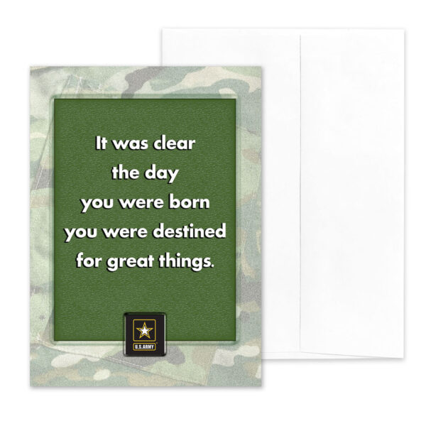 Destined - US Army Military Appreciation Encouragement Greeting Card - by 2MyHero
