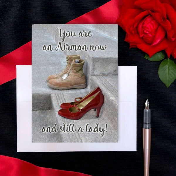 Still a lady - military greeting card for US Air Force female Airmen by 2MyHero