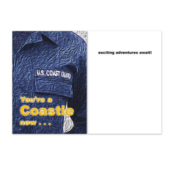 A Coastie Now - US Coast Guard Military Graduation Greeting Card - by 2MyHero