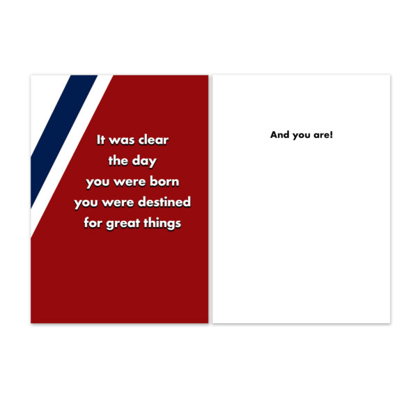 Destined - US Coast Guard military appreciation encouragement greeting card - by 2MyHero