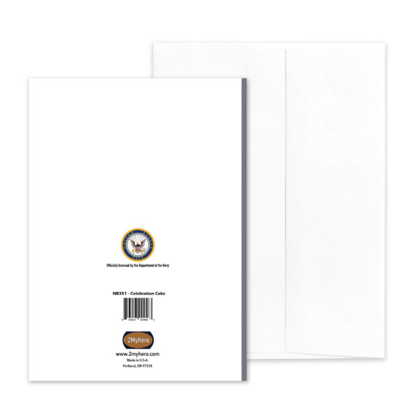US Navy Congratulations to Sailors military greeting card with envelope - Celebration Cake - by 2MyHero