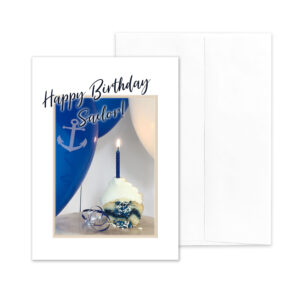 Sailor Style Birthday - US Navy Military Appreciation Birthday Greeting Card - by 2MyHero