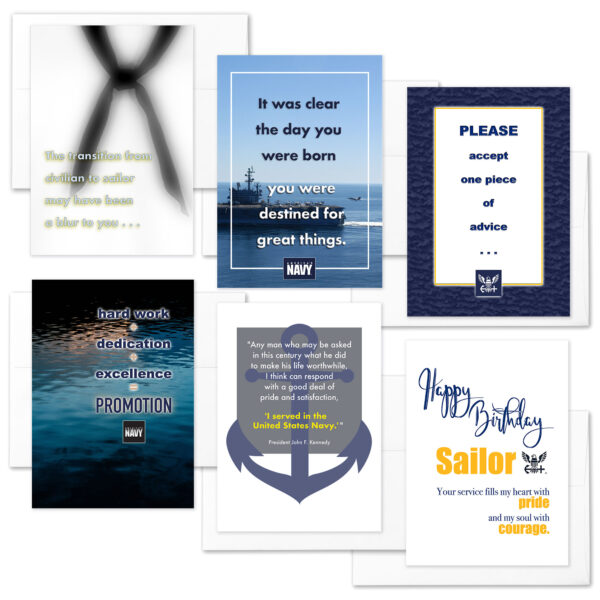 Transition - Mixed pack of 6 military appreciation boot camp graduation greeting cards - including envelopes - by 2MyHero