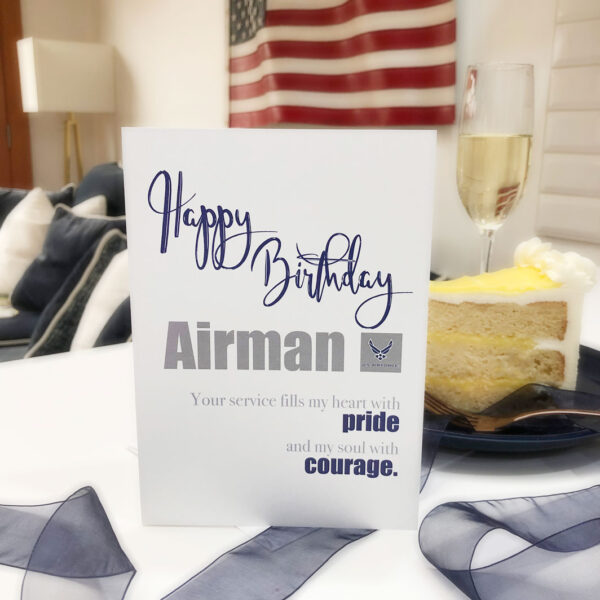 US Air Force Happy Birthday greeting card with envelope - Pride and Courage - by 2MyHero