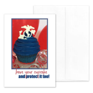 Protected Birthday - USMC military birthday congratulations greeting card and envelope - by 2MyHero