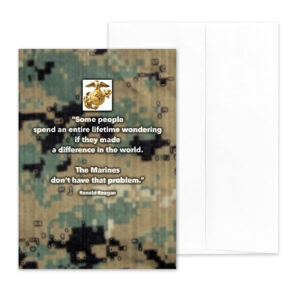 Reagan Quote on Digi - US Marine Corps Military Appreciation and Encouragement Greeting Card by 2MyHero