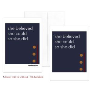 She believed- military greeting card for US Marine Corps female Marines by 2MyHero