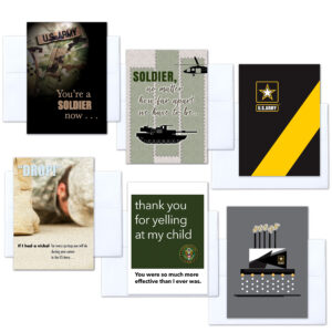 A Soldier Now - Mixed Pack of 6 - US Army Military Graduation, Boot Camp, and Happy Birthday Greeting Cards - by 2MyHero