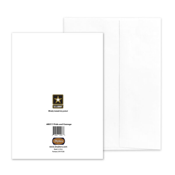 US Army Happy Birthday Soldier greeting card with envelope - Pride and Courage - by 2MyHero