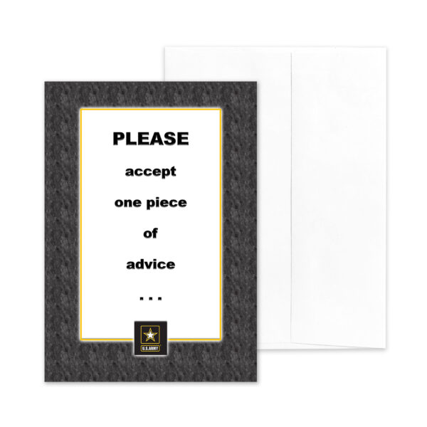 Soldier Advice - US Army Military Appreciation Encouragement Greeting Card - by 2MyHero