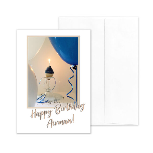 Airman Style Birthday - US Air Force Military Appreciation Birthday Greeting Card - by 2MyHero