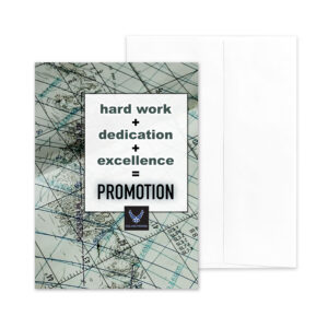 PromoAirman Promotion Equation - US Air Force Military Promotion Congratulations Greeting Card for Airmen - Includes Envelope - by 2MyHero Equation - US Air Force Military Promotion Congratulations Greeting Card for Airmen - Includes Envelope - by 2MyHero
