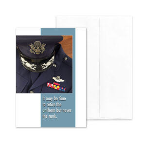Retire the Uniform - US Air Force Military Retirement Congratulations Greeting Card for Airmen - includes envelope - by 2MyHero