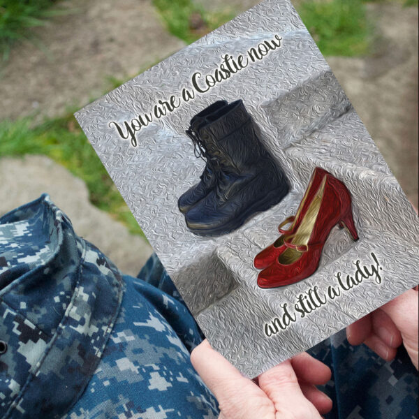 Still a Lady - US Coast Guard Military Encouragement Greeting Card for Female Coasties - by 2MyHero