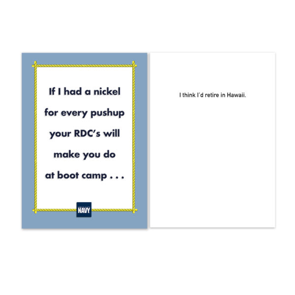 If I Had - US Navy boot camp encouragement greeting card - by 2MyHero
