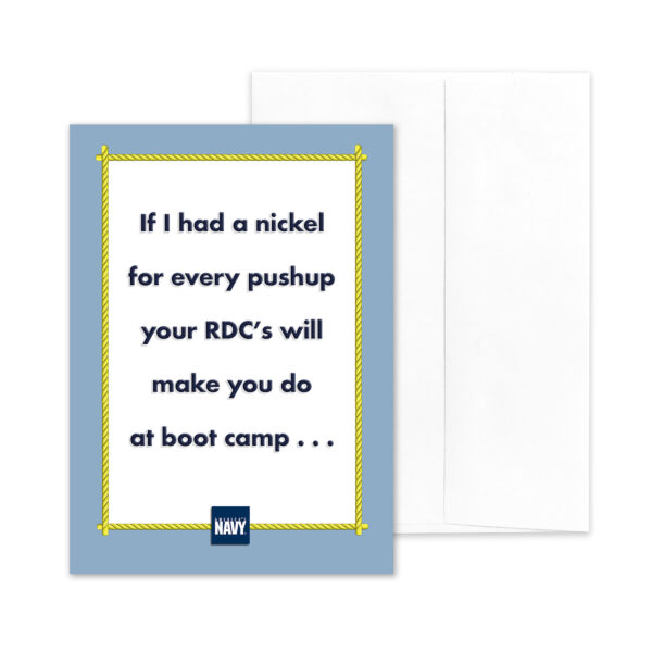If I Had - US Navy boot camp encouragement greeting card - by 2MyHero