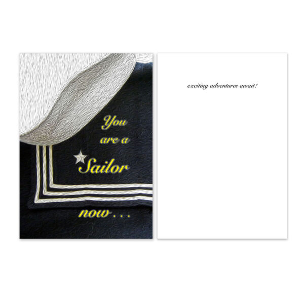 A Sailor Now - US Navy boot camp encouragement greeting card - by 2MyHero