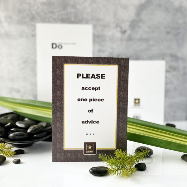 Soldier Advice - US Army Military Appreciation Encouragement Greeting Card - by 2MyHero