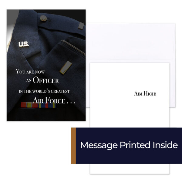 An Officer Now - US Air Force Military Graduation Congratulations Greeting Card by 2MyHero