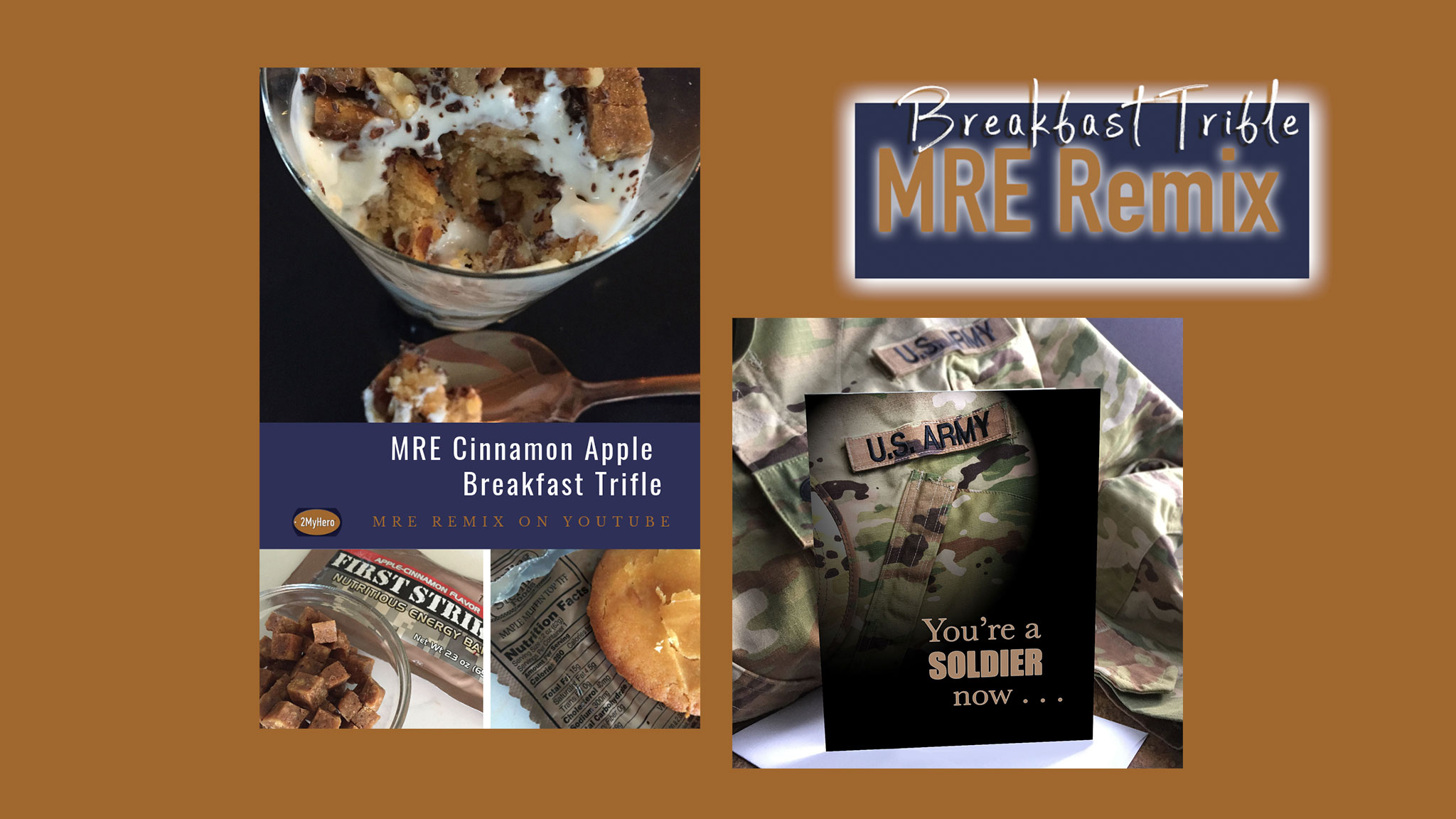 MRE Remix - cooking with MRE's on YouTube by 2MyHero military greeting cards