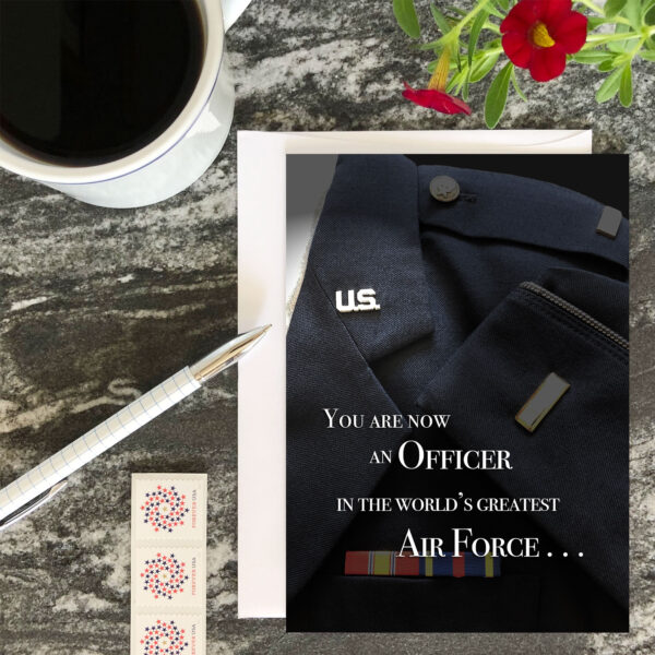 An Officer Now - US Air Force Military Graduation Congratulations Greeting Card by 2MyHero