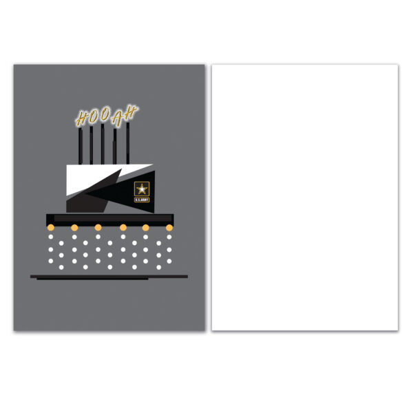US Army Congratulations Soldier greeting card with envelope - Celebration Cake - by 2MyHero