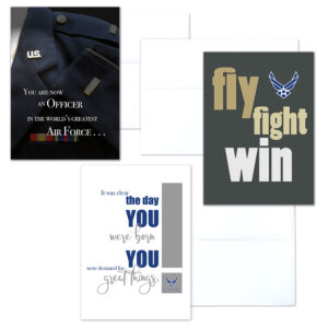 USAF Officer Three - mixed pack of military greeting cards for commissioned officers - 2MyHero