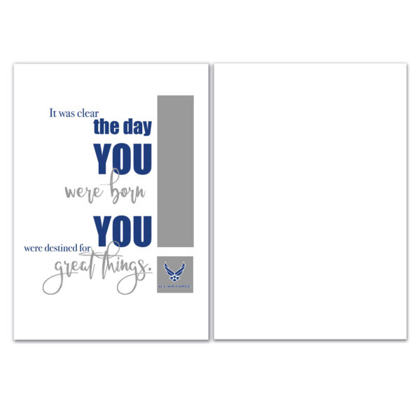 Destined - US Air Force military appreciation encouragement greeting card - by 2MyHero
