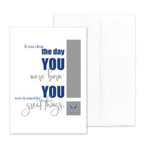 Destined - US Air Force military appreciation encouragement greeting card - by 2MyHero