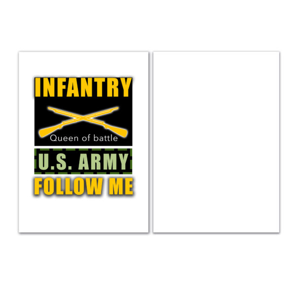 Follow Me - US Army Infantry Military Graduation Congratulations Greeting Card - by 2MyHero
