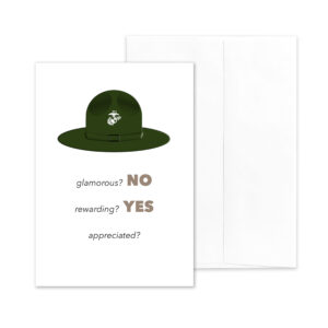 Sir, YES SIR! - US Marine Corps Military Drill Instructor Appreciation Thank You Greeting Card - by 2MyHero