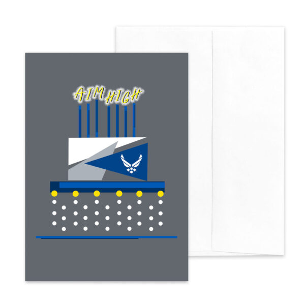 US Air Force Congratulations Airman greeting card with envelope - Celebration Cake - by 2MyHero