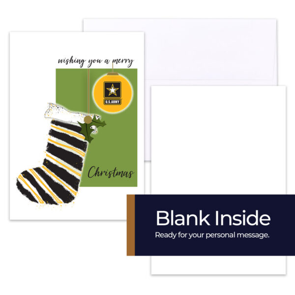 US Army Holiday Soldier greeting card with envelope - Merry Christmas Soldier - by 2MyHero