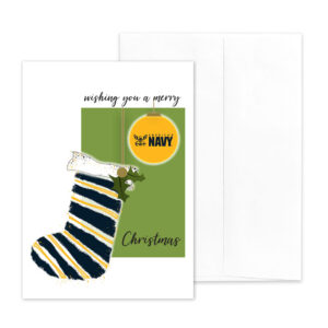 US Navy Christmas Holiday Sailor greeting card with envelope - Merry Christmas Sailor - by 2MyHero