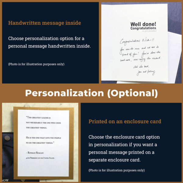 2MyHero offers optional personalization on all military greeting card orders
