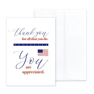 Military Appreciation - military greeting card and envelope - by 2MyHero