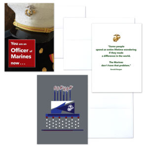 USMC Officer Three - mixed pack of military greeting cards for commissioned officers - 2MyHero