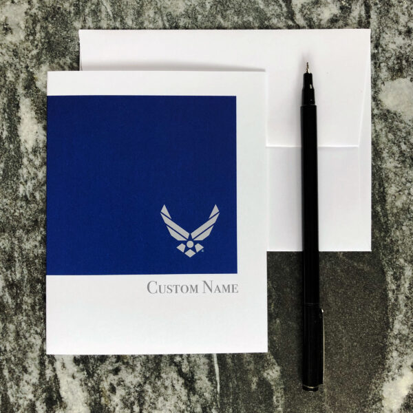 2MyHero USAF Customizable box of notecards 30 blank note cards and 30 envelopes