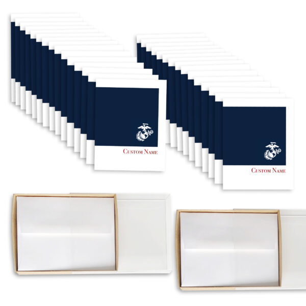 2MyHero USMC Customizable box of notecards 30 blank note cards and 30 envelopes