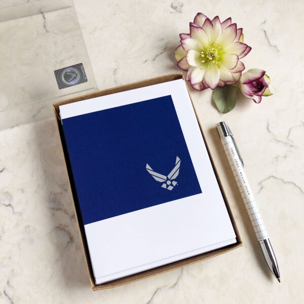 2MyHero USAF box of notecards for Airmen 15 blank note cards and 15 envelopes
