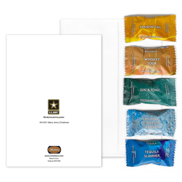 US Army Christmas Card and Cocktail Candies Gift Set for Soldiers from 2MyHero