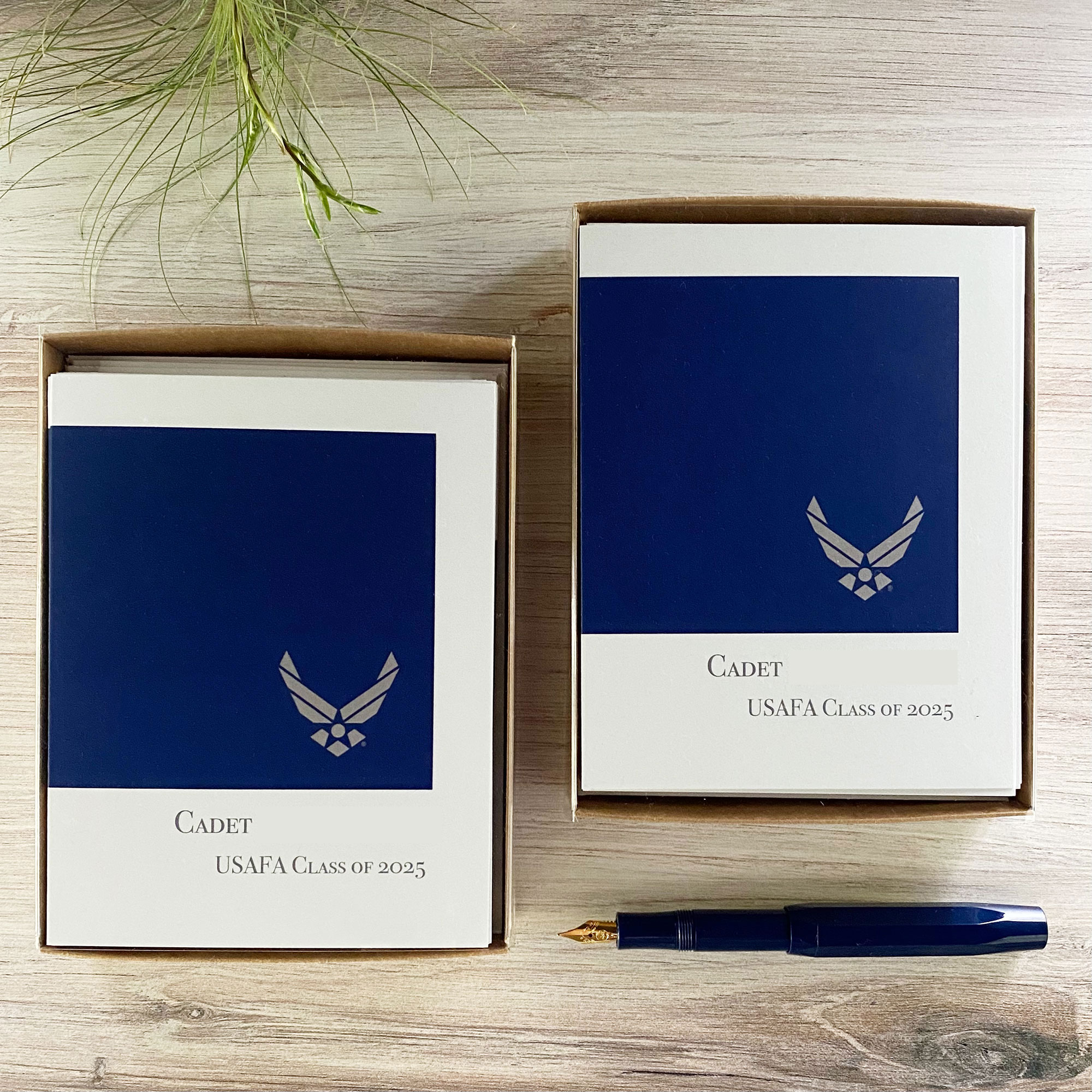 2MyHero personalized custom note cards for a USAFA cadet
