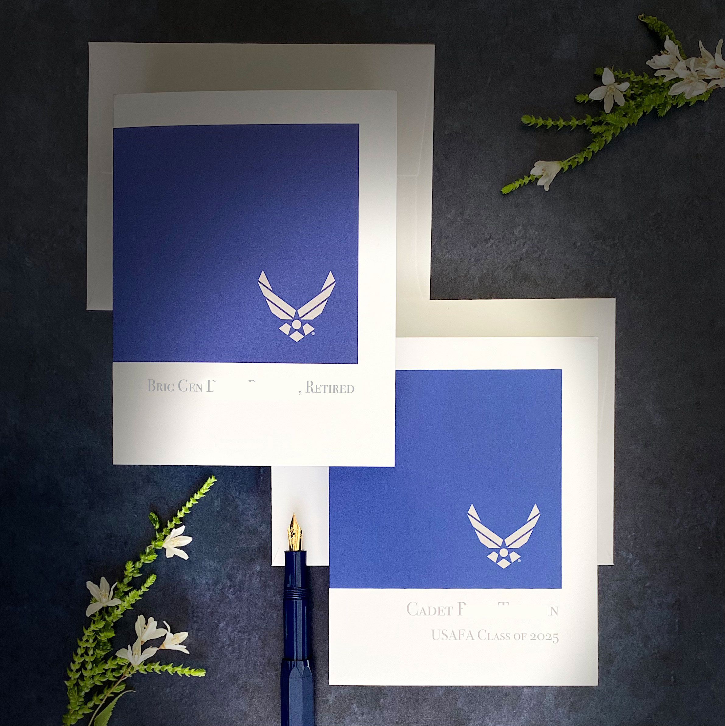 2MyHero personalized custom note cards for USAF Airmen