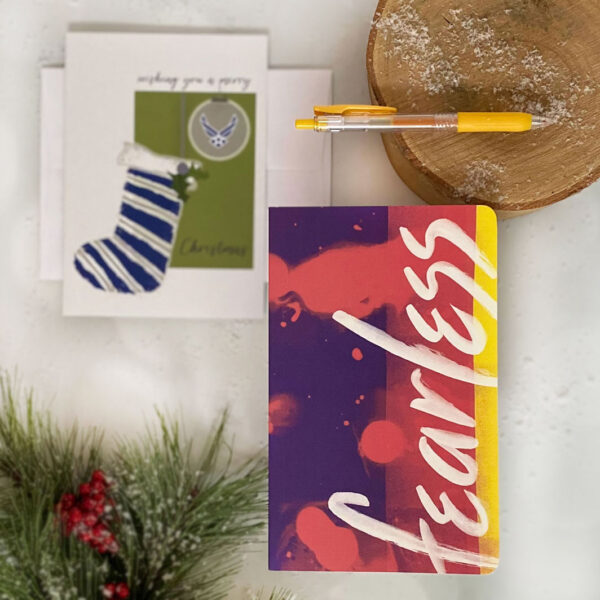 US Air Force Christmas Card, Journal, and Pen – Boxed Holiday Gift Set for Airmen