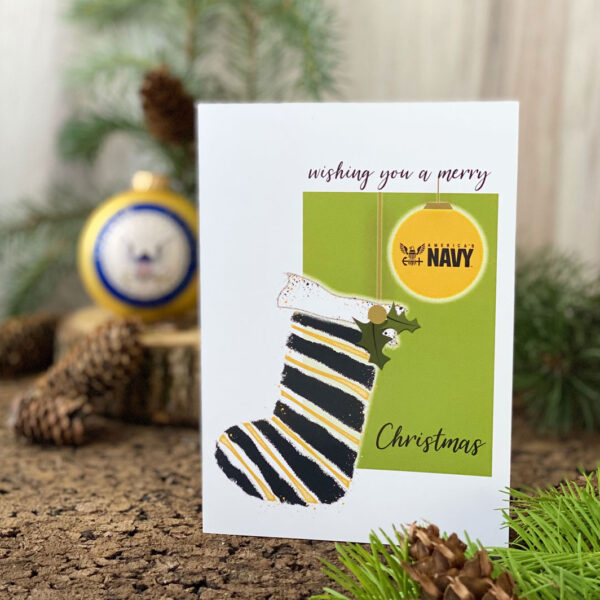 US Navy Christmas Holiday Sailor greeting card with envelope - Merry Christmas Sailor - by 2MyHero