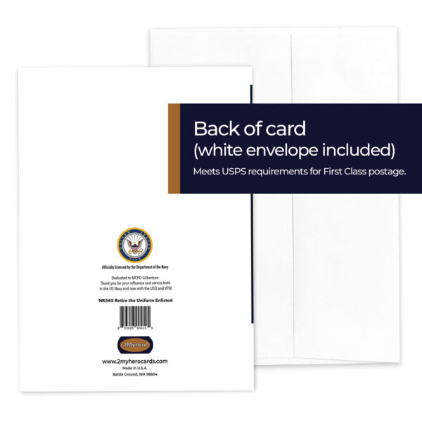 2MyHero enlisted officer military retirement greeting card