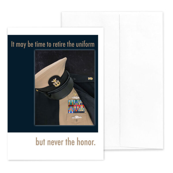 2MyHero enlisted officer military retirement greeting card